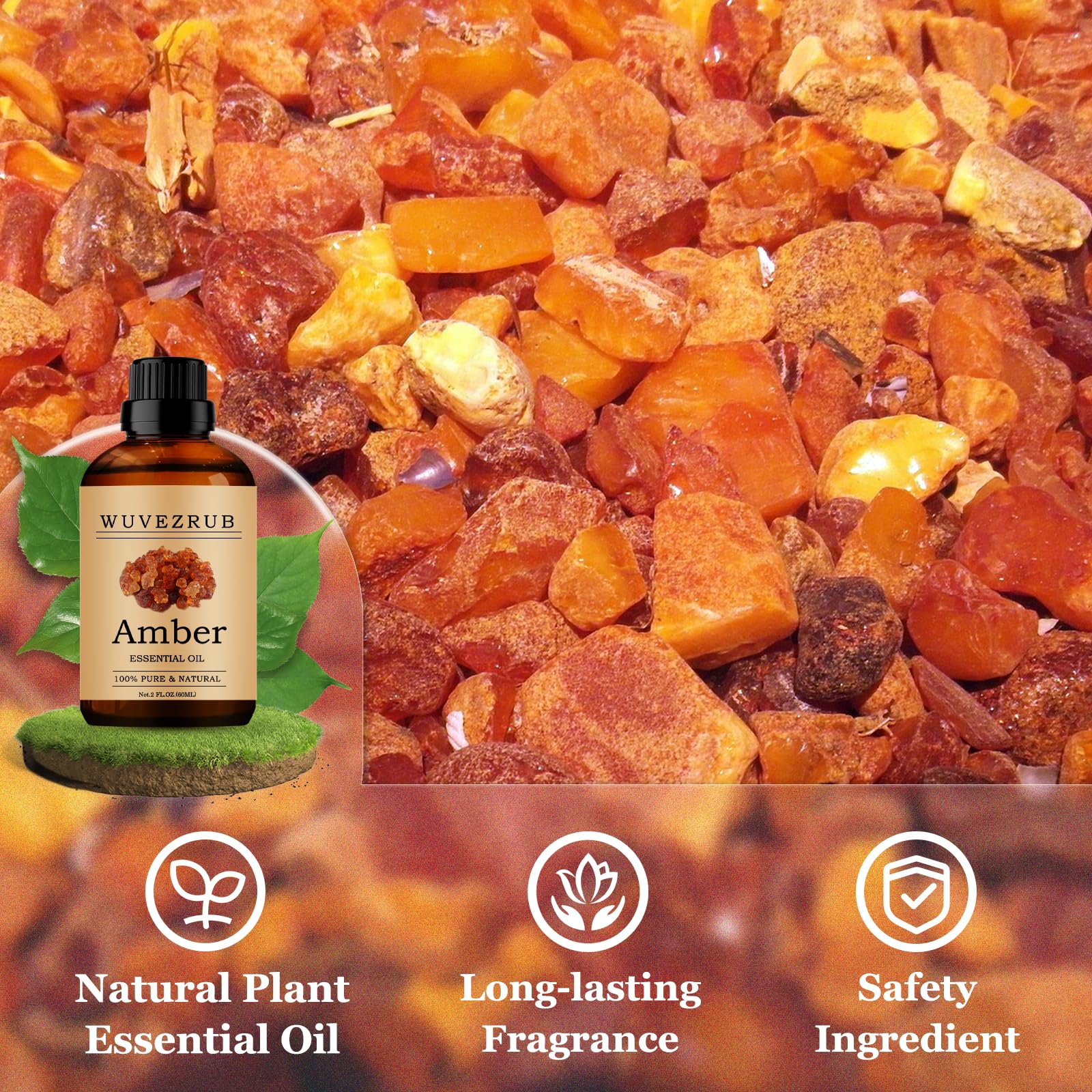 Wuvezrub huile ambre – utilisation maison pour bougies et savons parfumés.