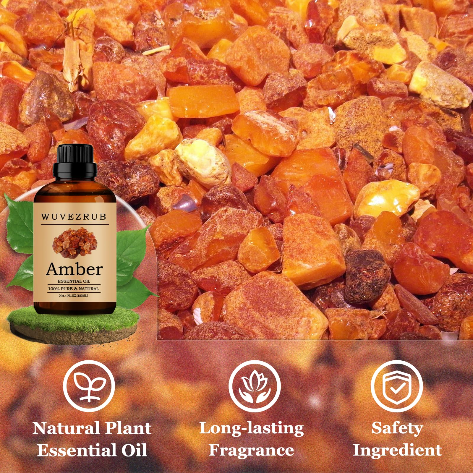Huile ambre Wuvezrub pour bougies : parfum durable dans vos créations maison.
