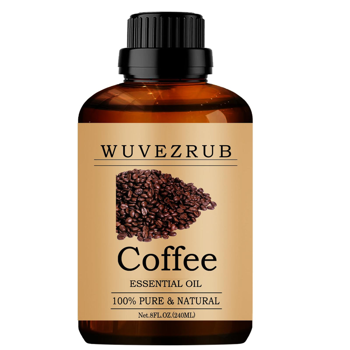 Wuvezrub huile café - flacon pur pour aromathérapie et ambiance chaleureuse.