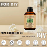 Huile copaiba Wuvezrub appliquée sur peau via toner ou crème