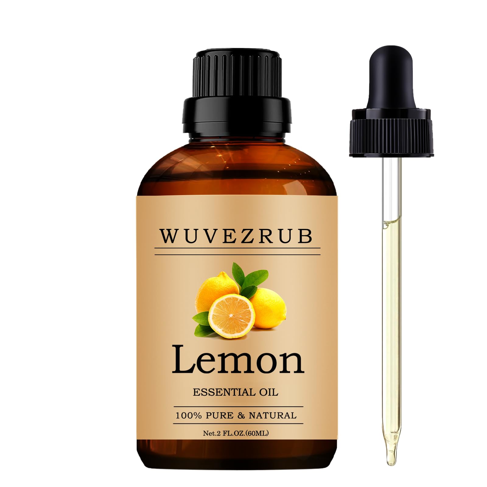 Wuvezrub huile essentielle citron 60 ml en bouteille pour diffusion aromatique