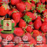 Bougie parfumée avec Wuvezrub fraise pour une fragrance durable et délicate.