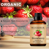 Wuvezrub huile essentielle fraise — appliquez diluée sur peau pour soin doux