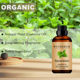 Soin visage avec huile essentielle menthe poivrée Wuvezrub, utilisation cutanée douce