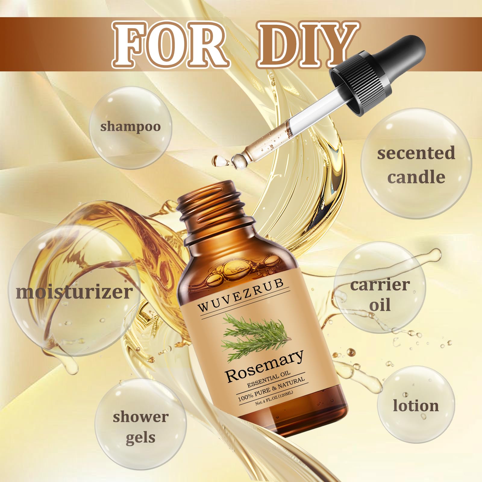 Wuvezrub huile essentielle romarin diffuseur pour parfumer votre espace.