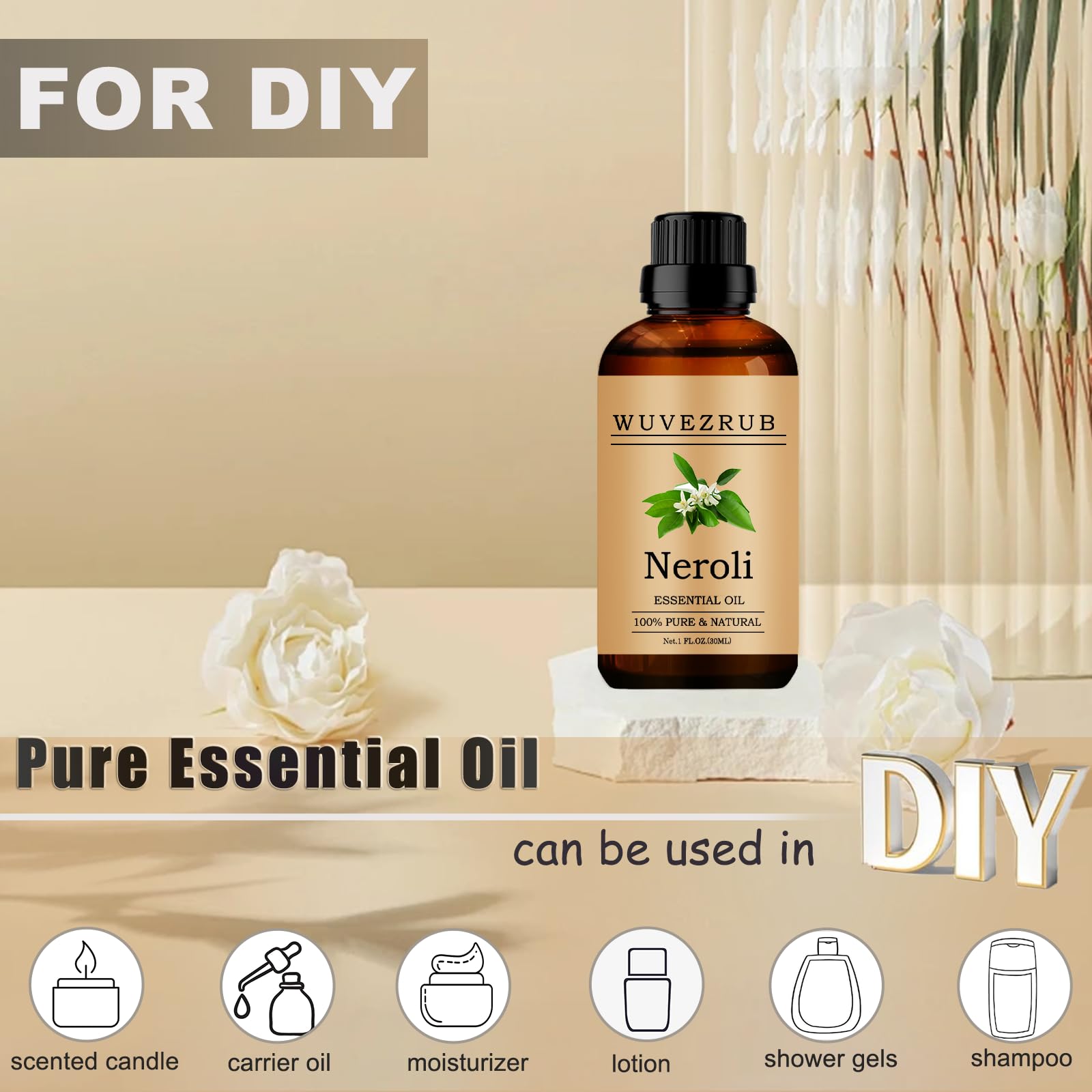 Wuvezrub Neroli — utilisation DIY pour parfums et soins maison.