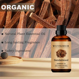 Diffuseur en action avec huile santal Wuvezrub pour une ambiance apaisante.