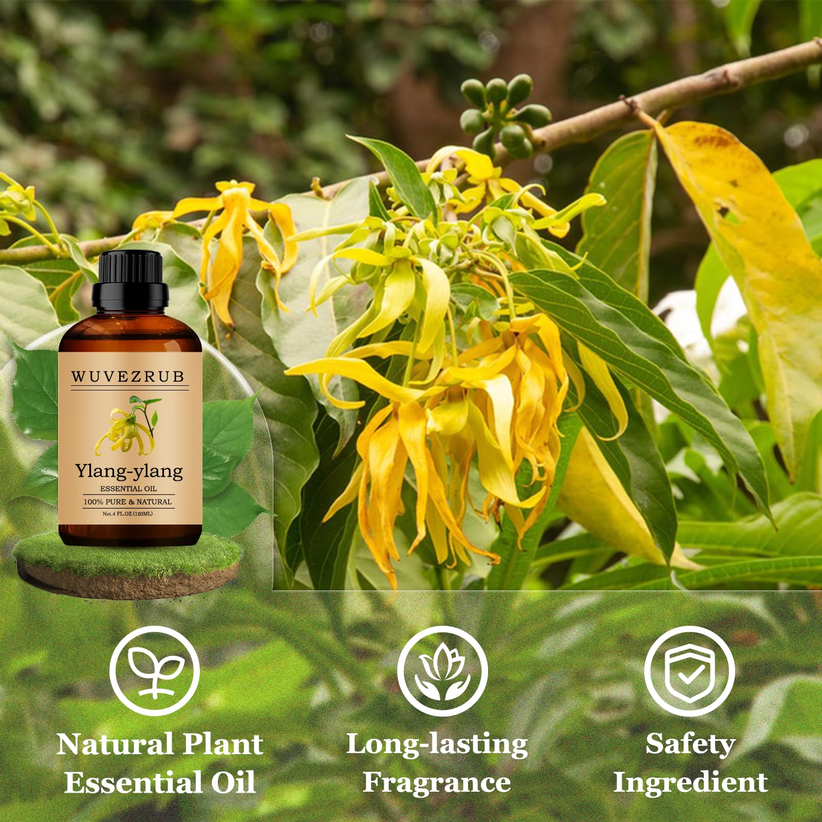 Parfum d'ambiance Wuvezrub pour bougies et cosmétiques, parfum durable