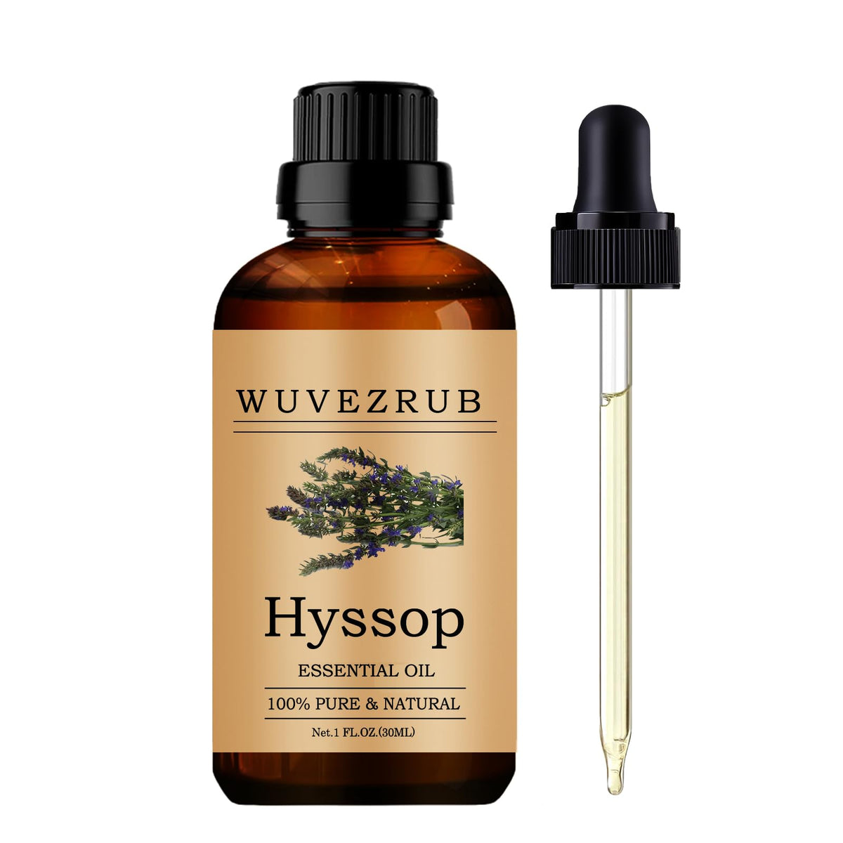 Wuvezrub Hysope huile essentielle en flacon prête pour diffusion aromatique