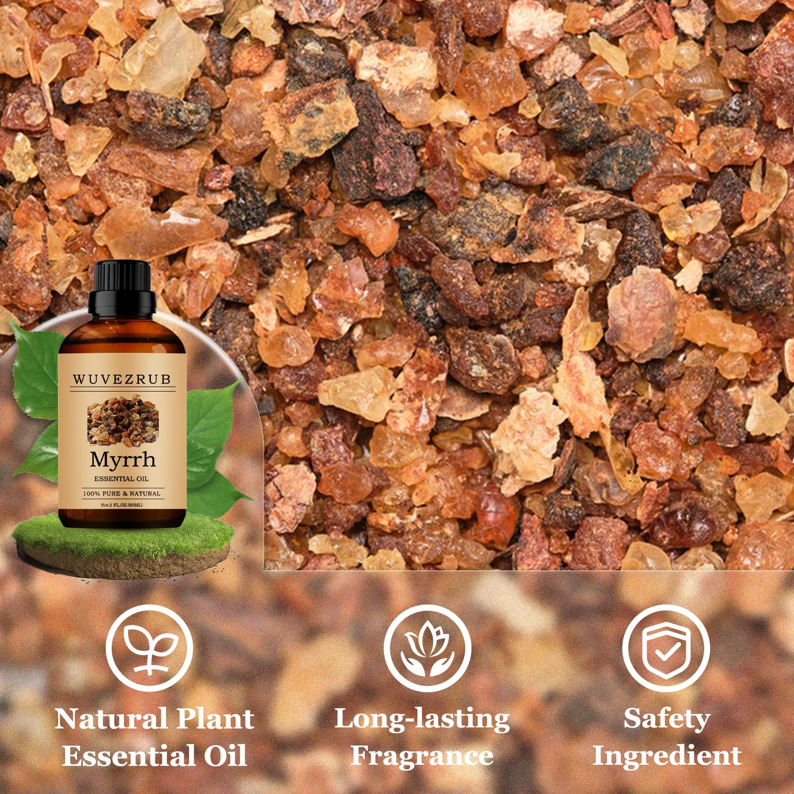 Parfum durable pour bougie maison avec Wuvezrub Myrrhe huile.