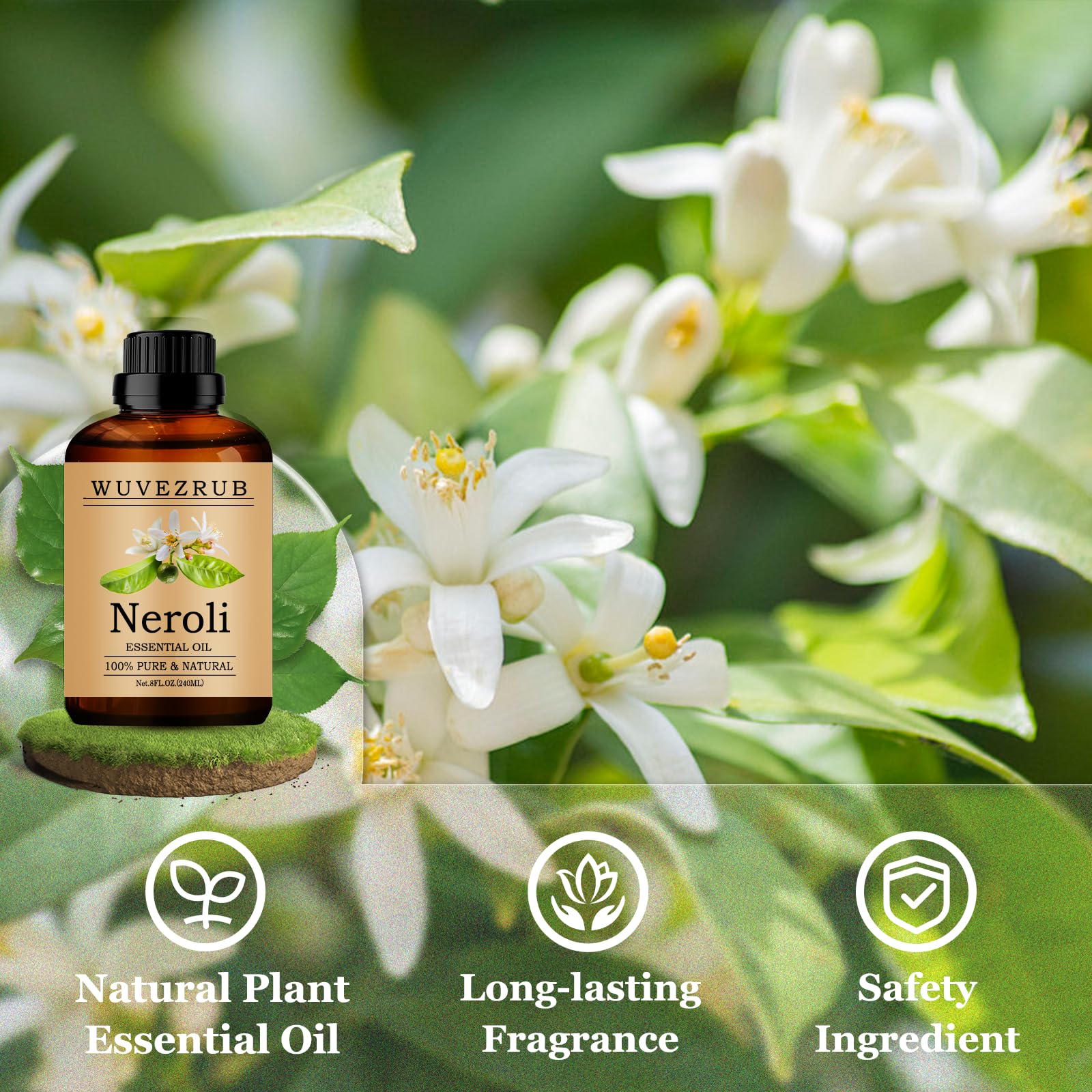 Gouttes Wuvezrub Neroli pour diffusion ou parfum fait maison.