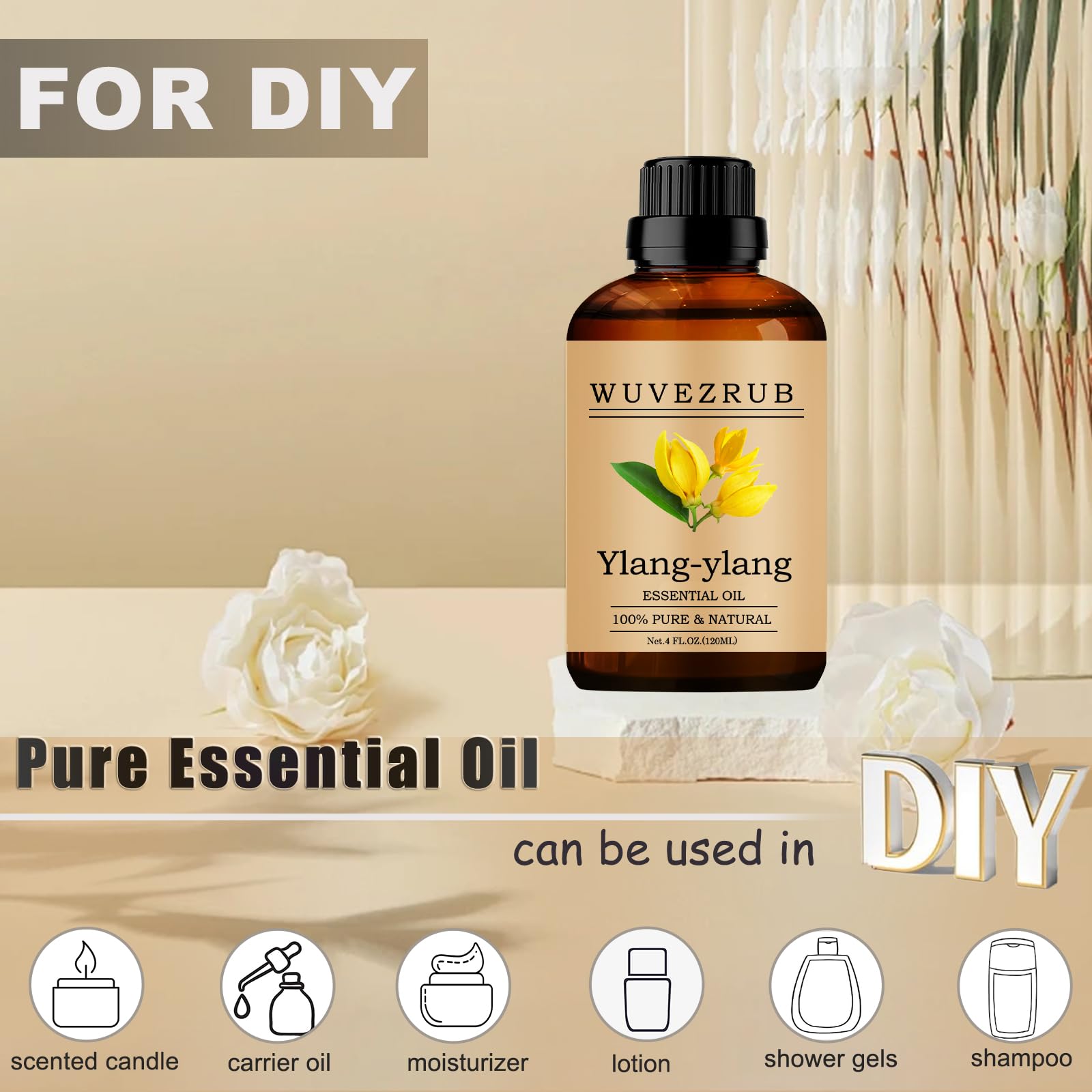Bougie parfumée Wuvezrub Ylang-Ylang pour parfumer vos bougies.