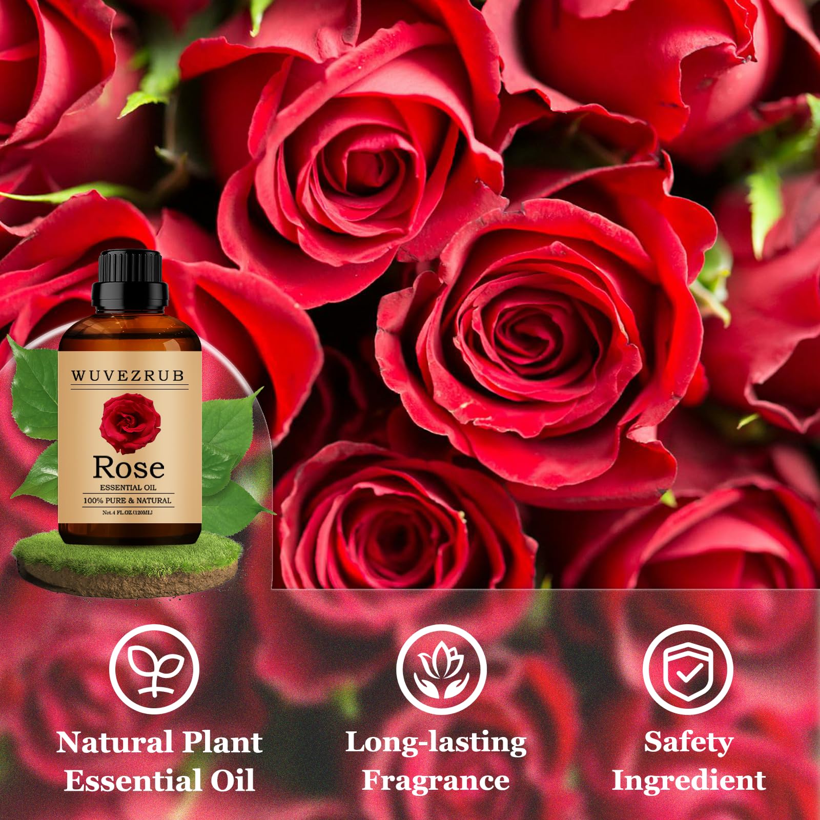 Parfum de rose Wuvezrub pour bougie ou cosmétiques faits maison