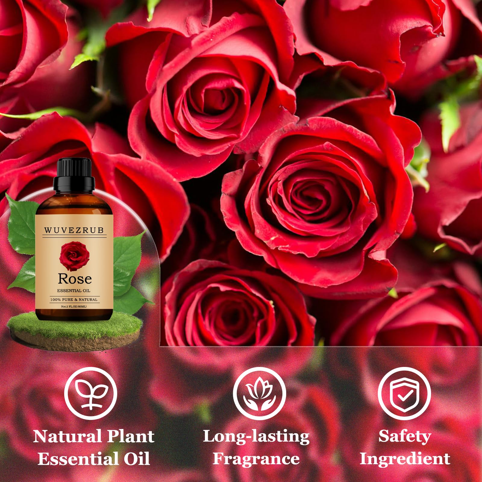 Huile Wuvezrub Rose pour parfum DIY dans bougies et savons.