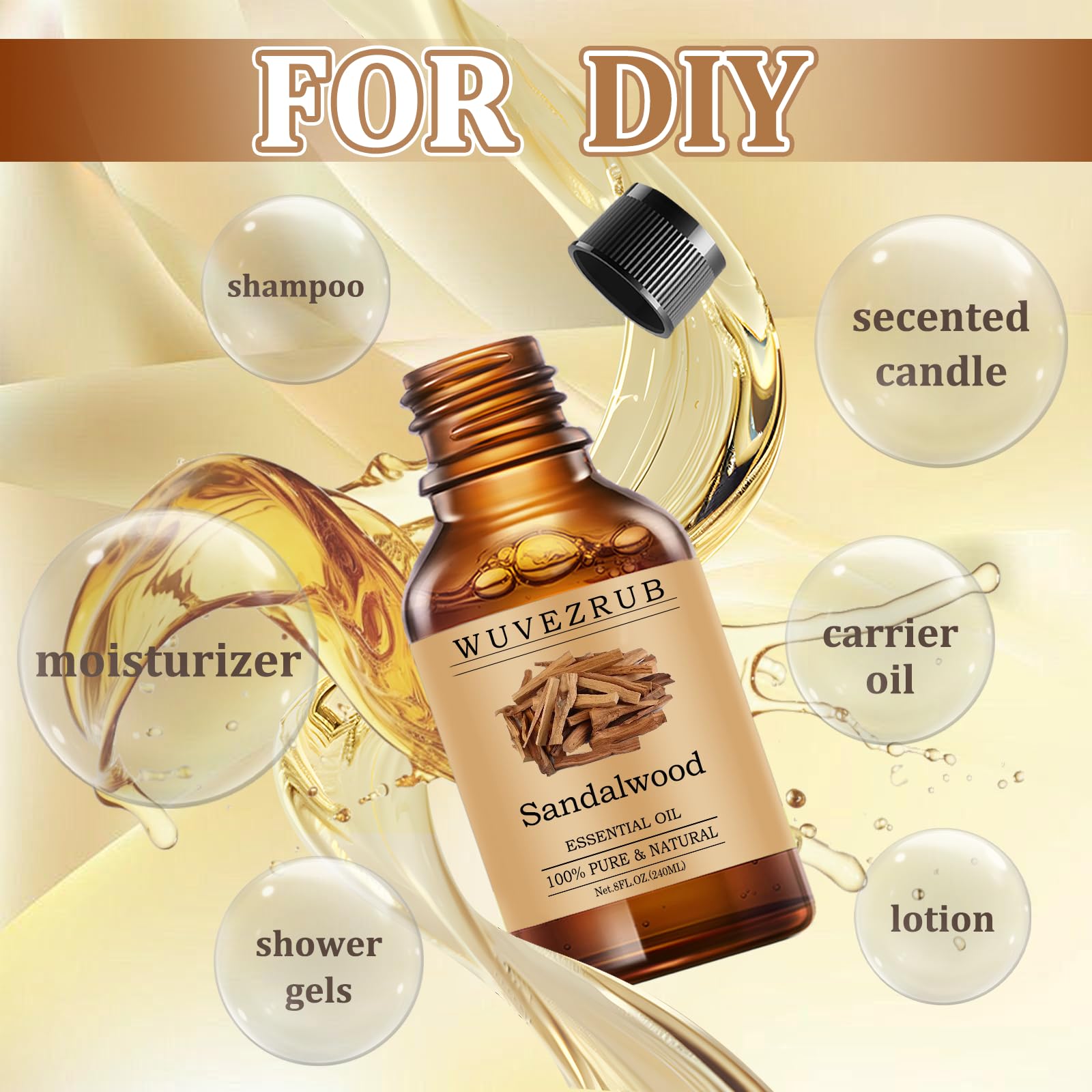 Wuvezrub Santal dans diffuseur pour ambiance chaleureuse