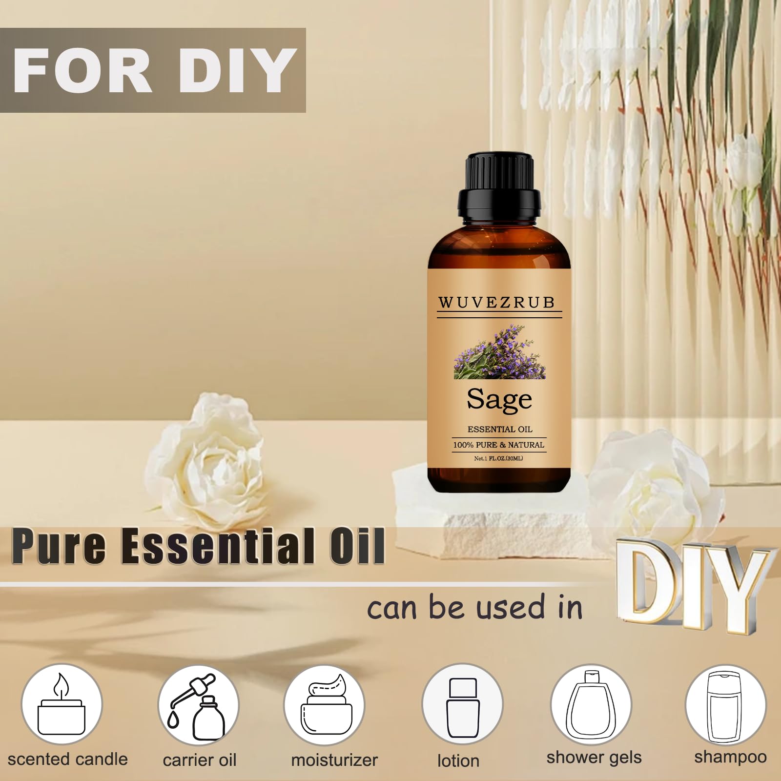 Wuvezrub Sauge: utilisation pour parfum fait maison dans bougie