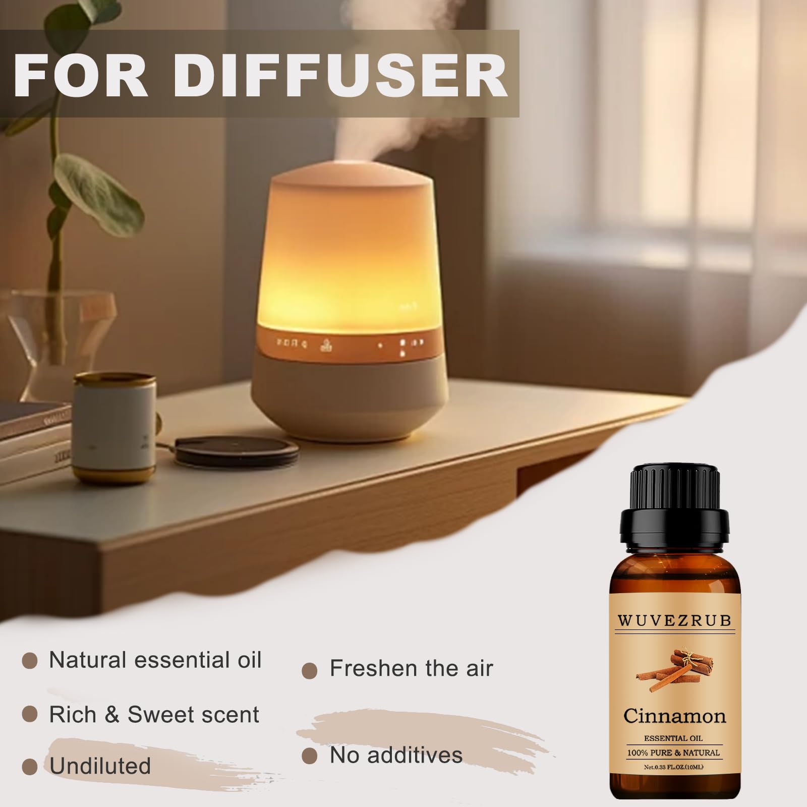 Soin peau Wuvezrub cannelle – dilution dans tonifiant ou sérum pour peau délicate.