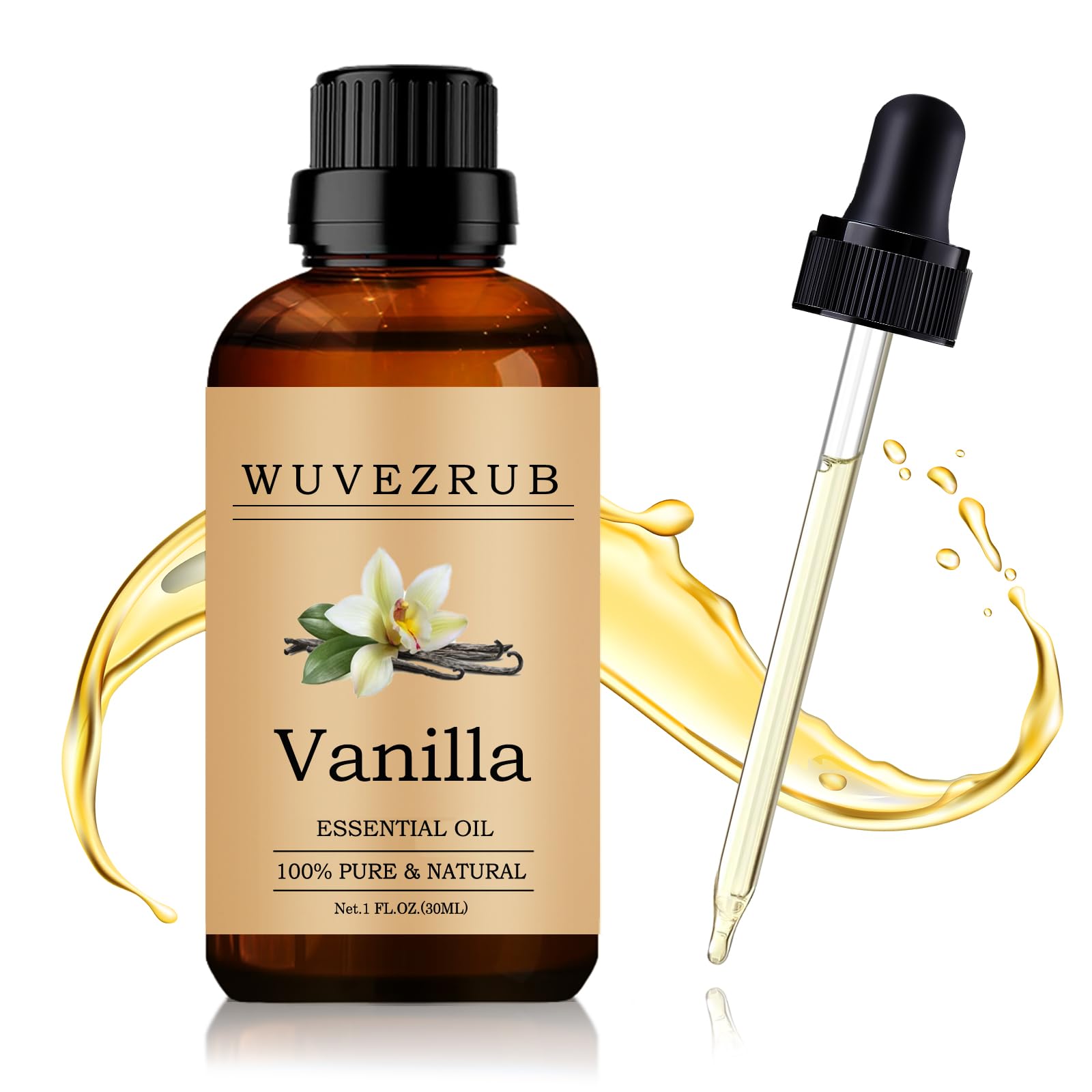 Wuvezrub Vanille: diffusion douce grâce à l'huile essentielle de vanille en bouteille.