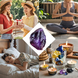 Ambiance méditation avec améthystes Wuyaoshi