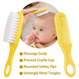WXA-brosse-cheveux-bebe-douce offre douceur et massage apaisant du cuir chevelu.