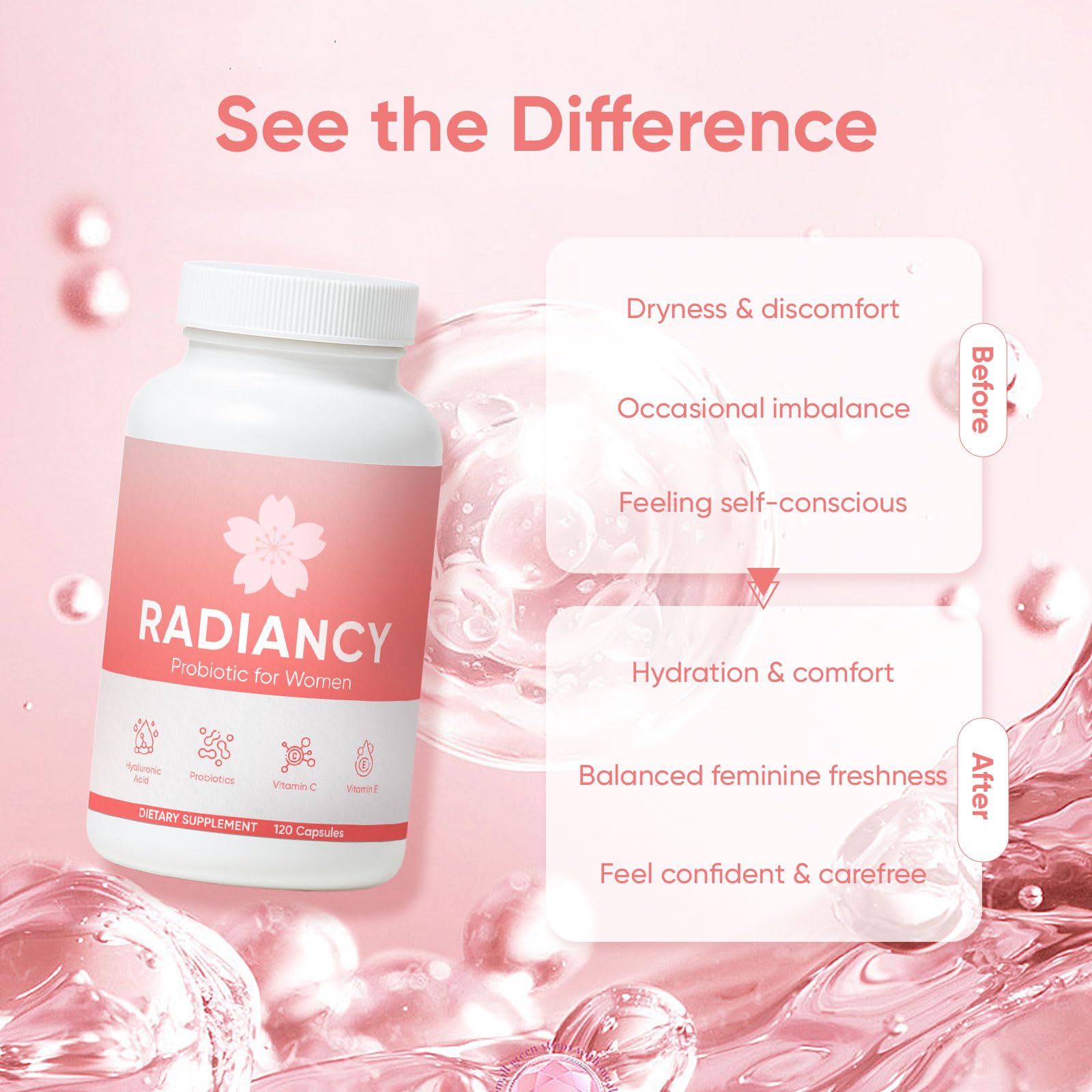 WXDOAU Radiancy, hydratation: hydratation durable pour la zone intime.
