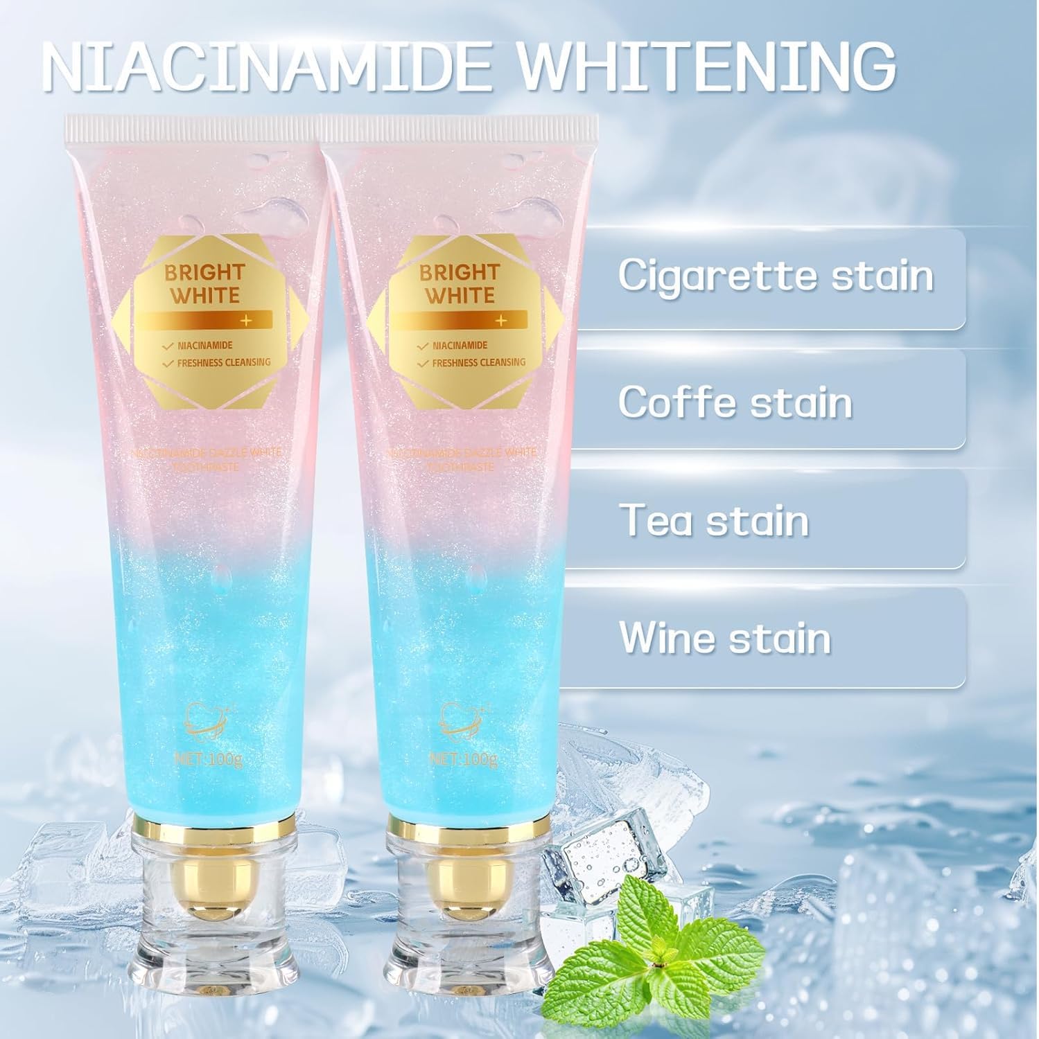 WXMX dentifrice Niacinamide – soulagement sensible grâce au papain et carraghénane.