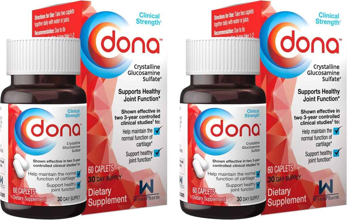 DONA WynnPharm, bouteille de glucosamine cristalline, soutien potentiel à la mobilité des articulations.
