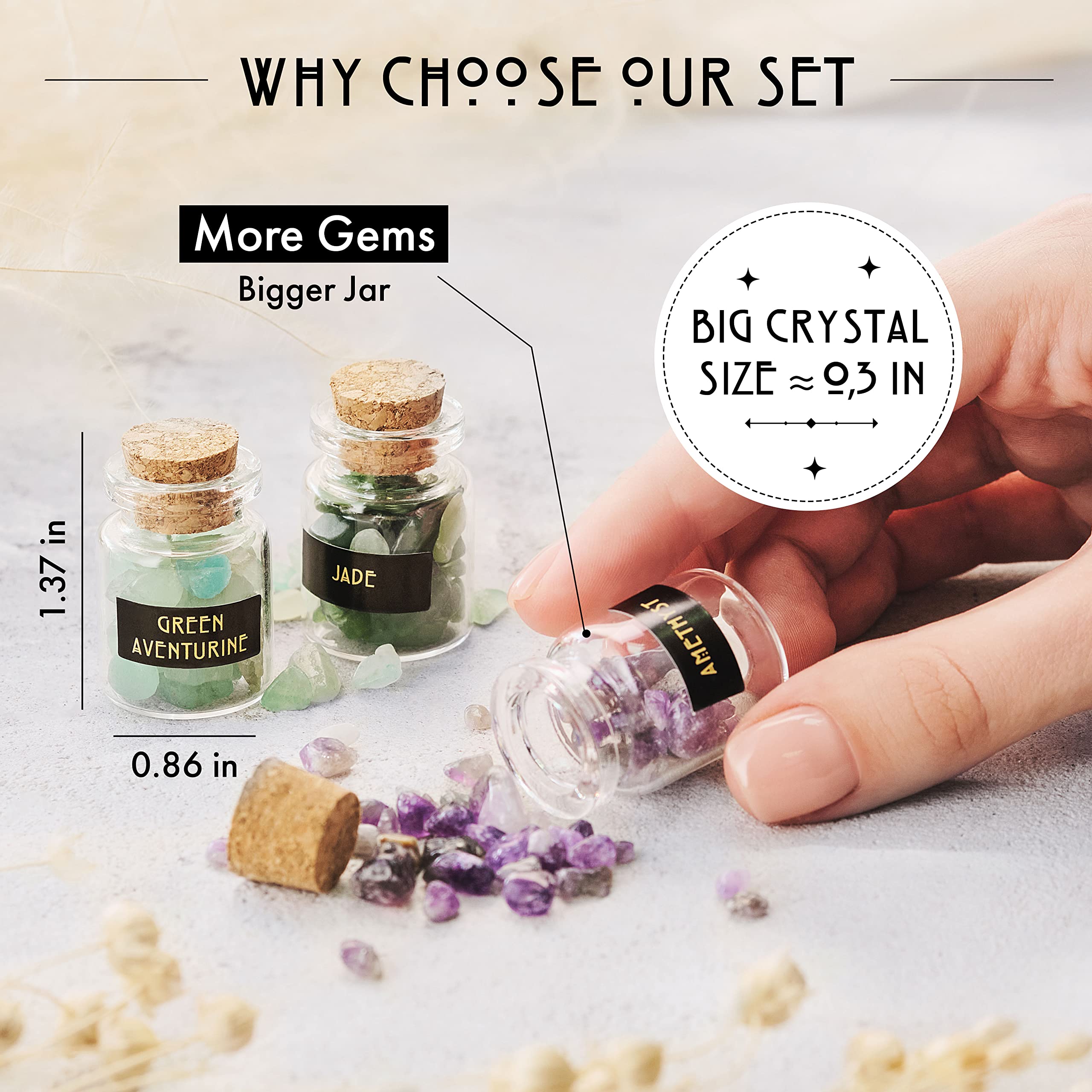 Wyspell cristaux pour bougies — parfait pour projets artisanaux et ambiance.