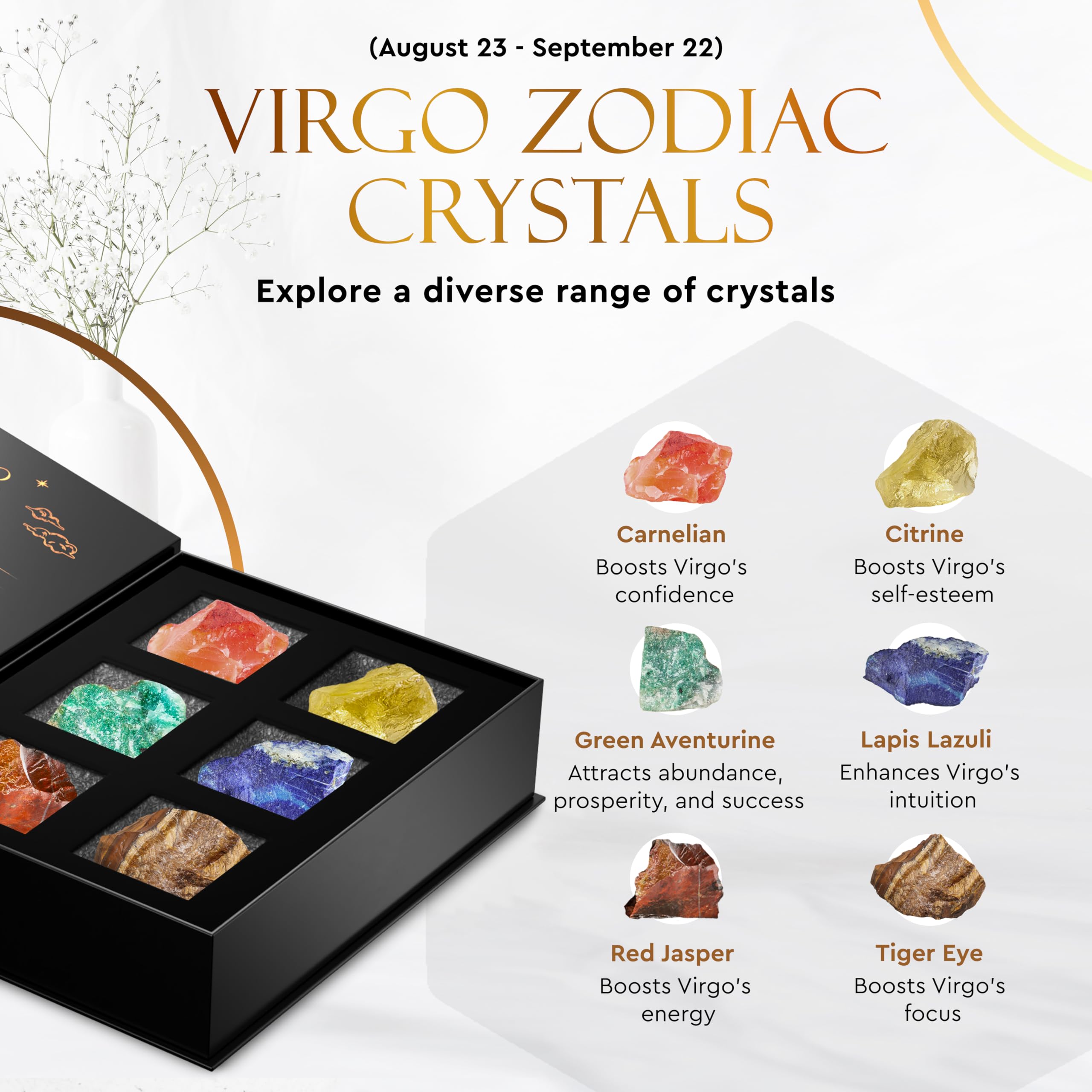 Wyspell citrine Virgo : éclat lumineux et clarté mentale
