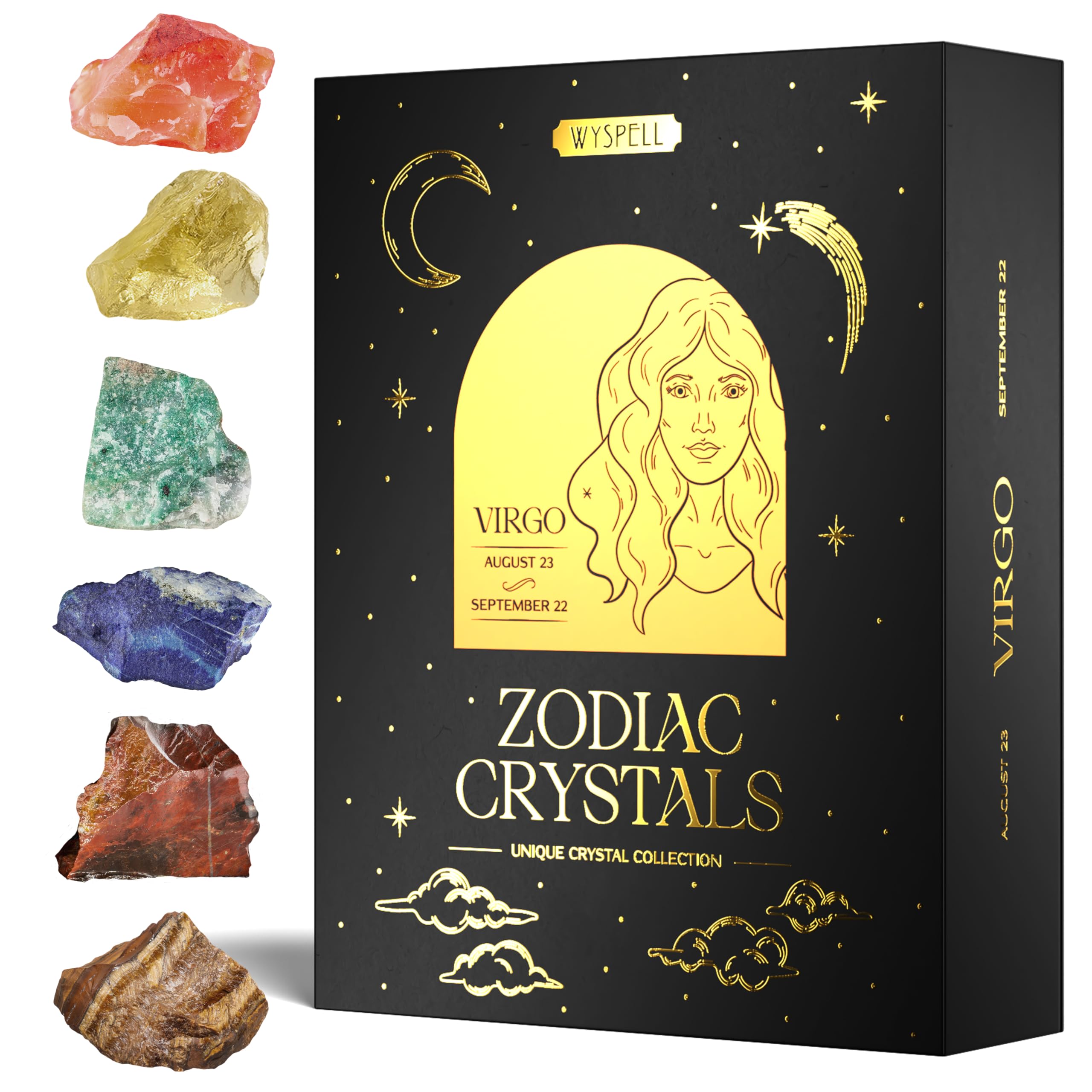 Wyspell ensemble Virgo : coffret avec cristaux et rituel bien-être