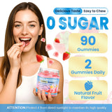 WyuuKi Calcium Citrate Gummies – goût fraise, expérience gourmande et nutritionnelle.