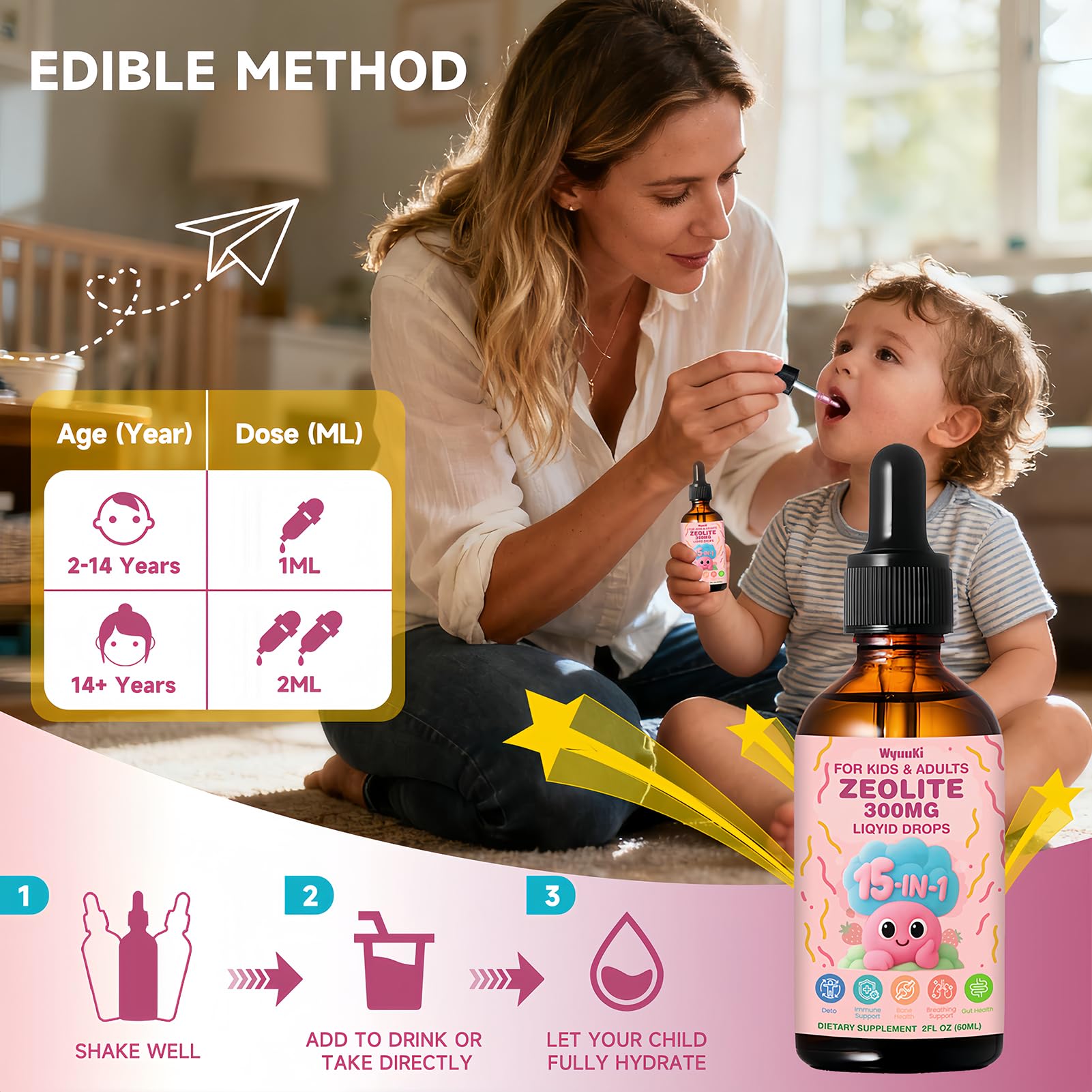 WyuuKi Gouttes Zeolite – arôme fraise naturel apprécié