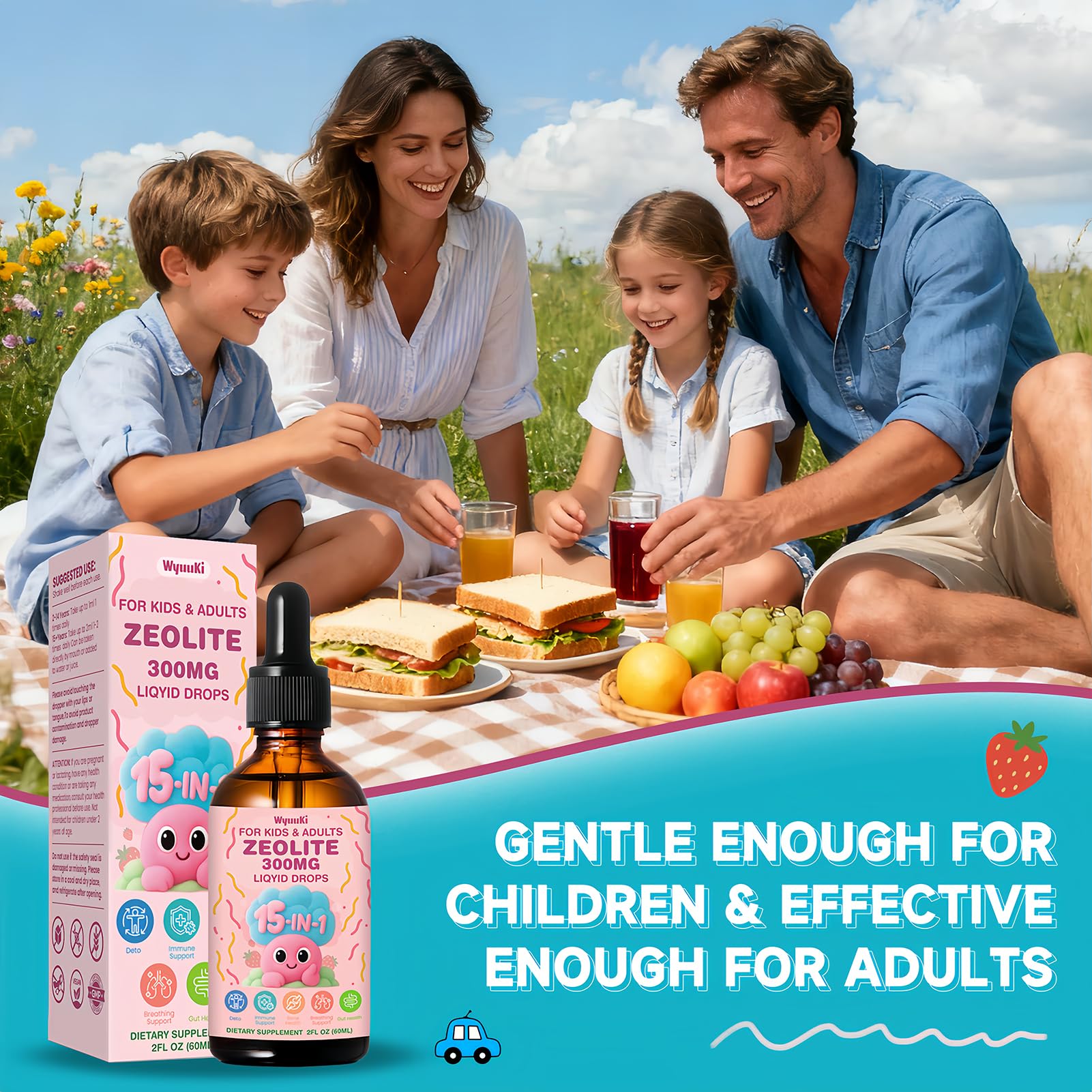 WyuuKi Gouttes Zeolite – dosage quotidien facile pour toute la famille