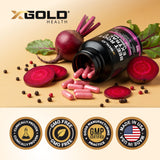 X Gold Health fabrication États‑Unis dans une installation GMP.