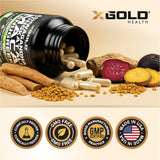 X Gold Health Fenugrec 3000mg extrait en capsules pour nutrition