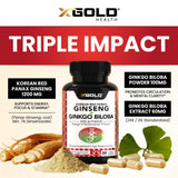 X Gold Health – extrait et poudre de Ginkgo biloba pour la clarté.