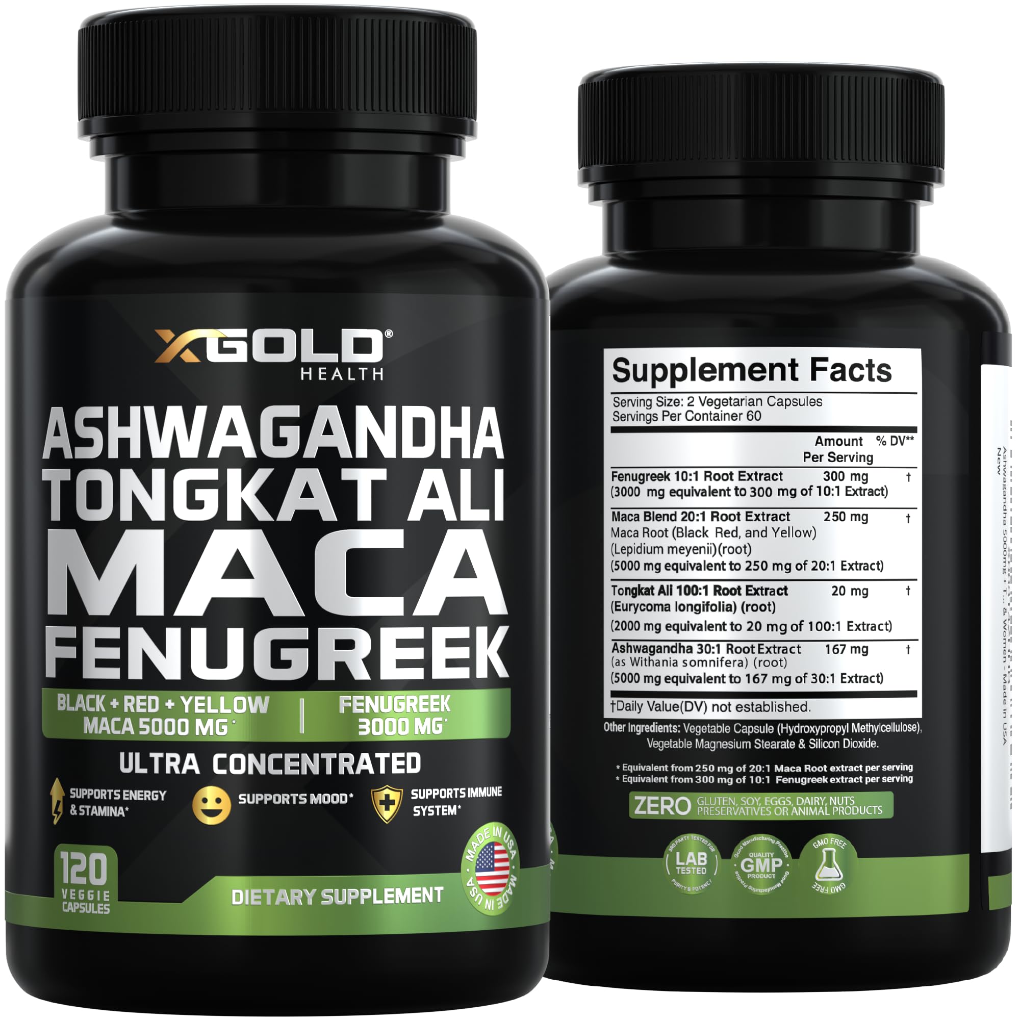 X Gold Health Mélange botanique en capsules pour énergie et équilibre