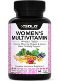 X Gold Health multivitamine végan pour femmes 50+, soutien potentiel à l'énergie.
