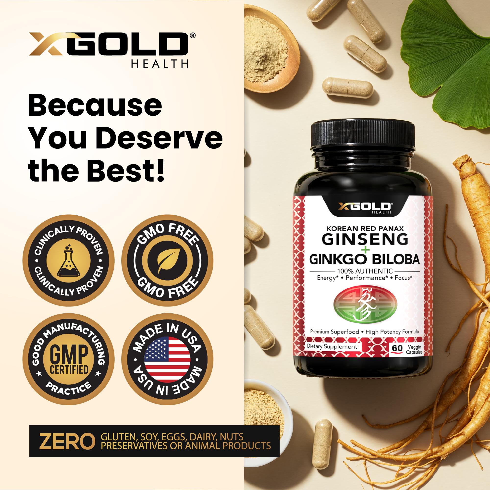 X Gold Health – sans OGM et ingrédients premium.
