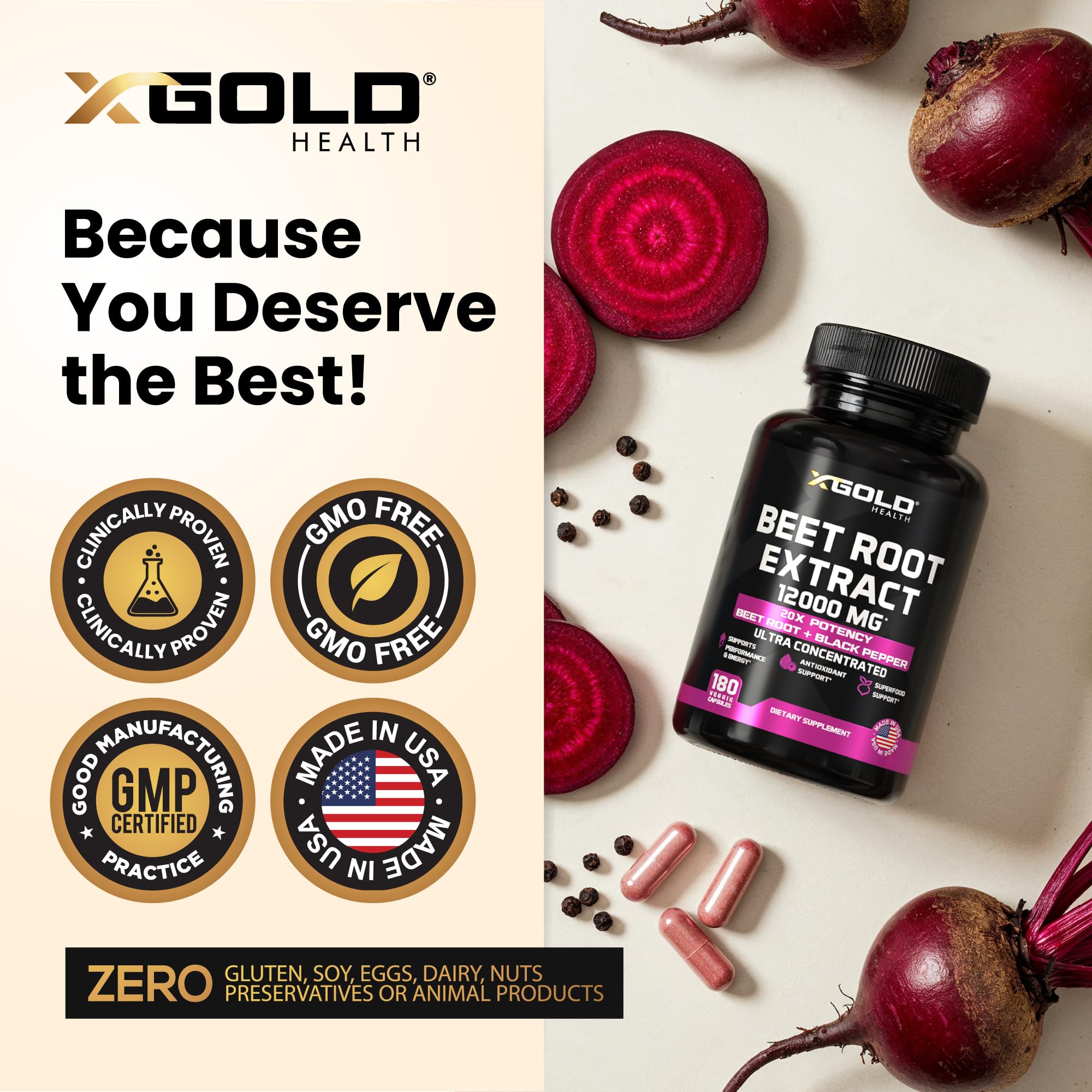 X Gold Health pureté vérifiée en laboratoire pour une consommation sûre.