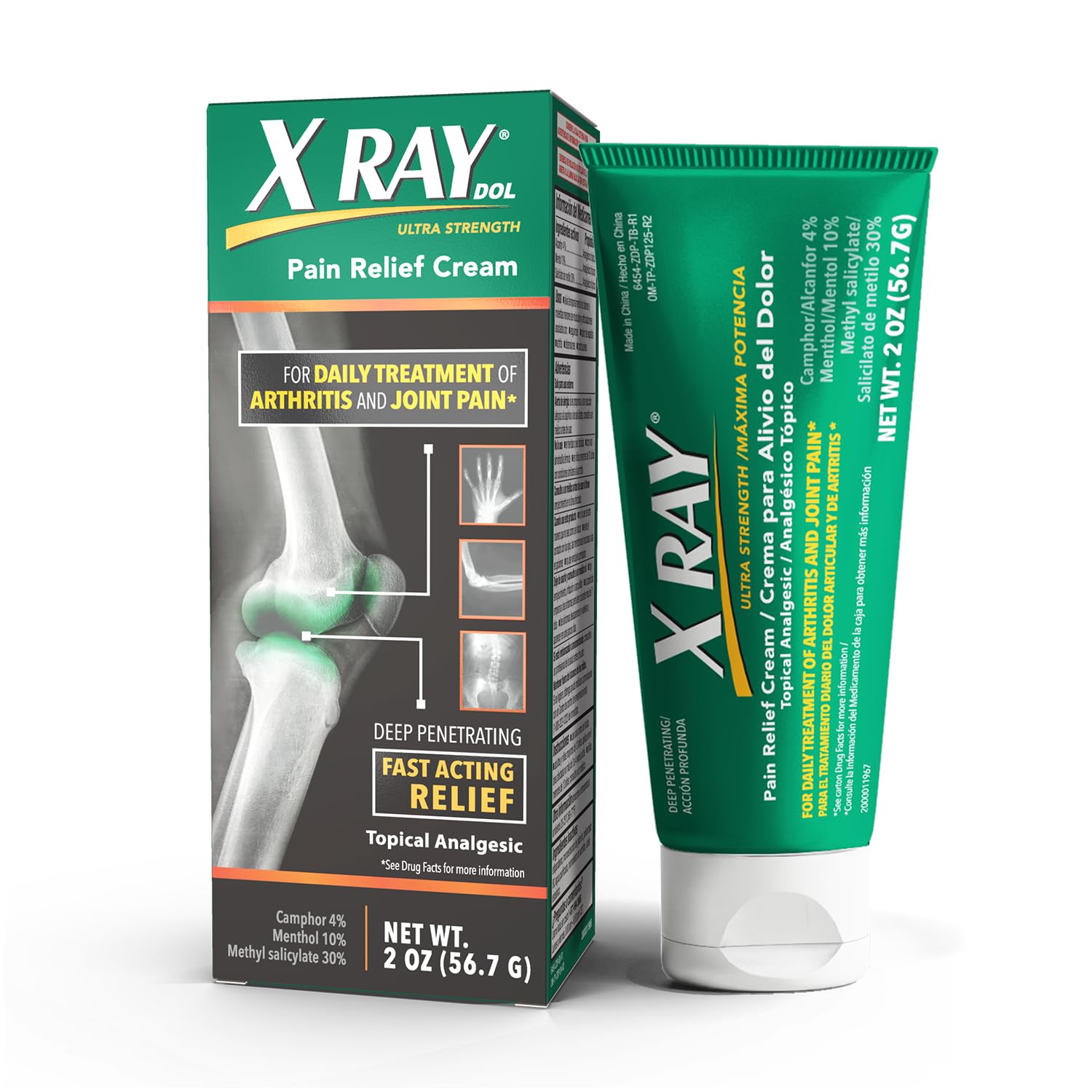 X Ray Dol crème-relief-douleur-arthritique soulage les douleurs articulaires et musculaires.