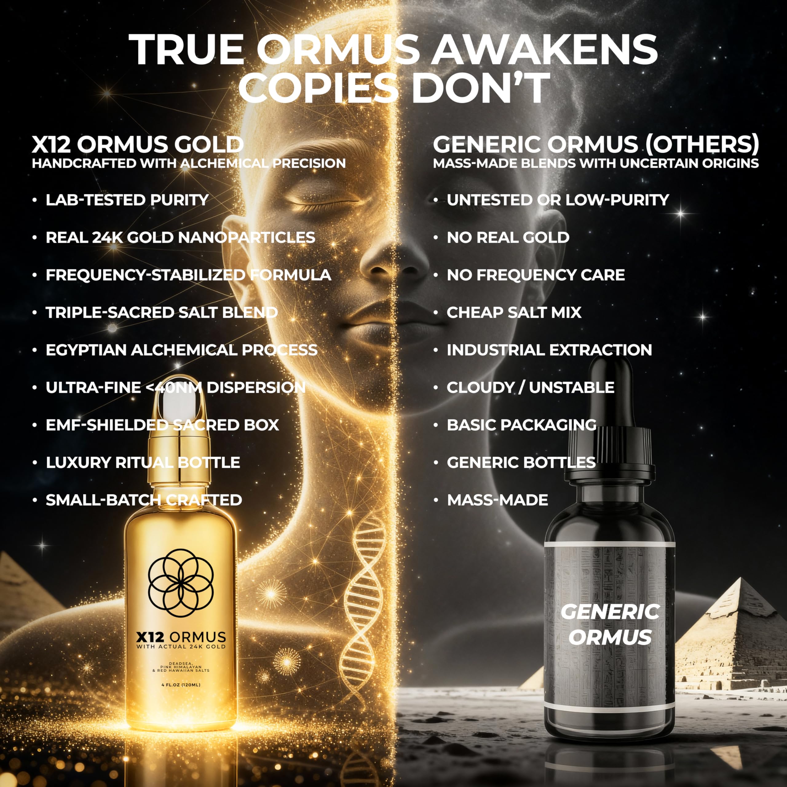 X12 Ormus Verre et dosage précis pour routine bien‑être.