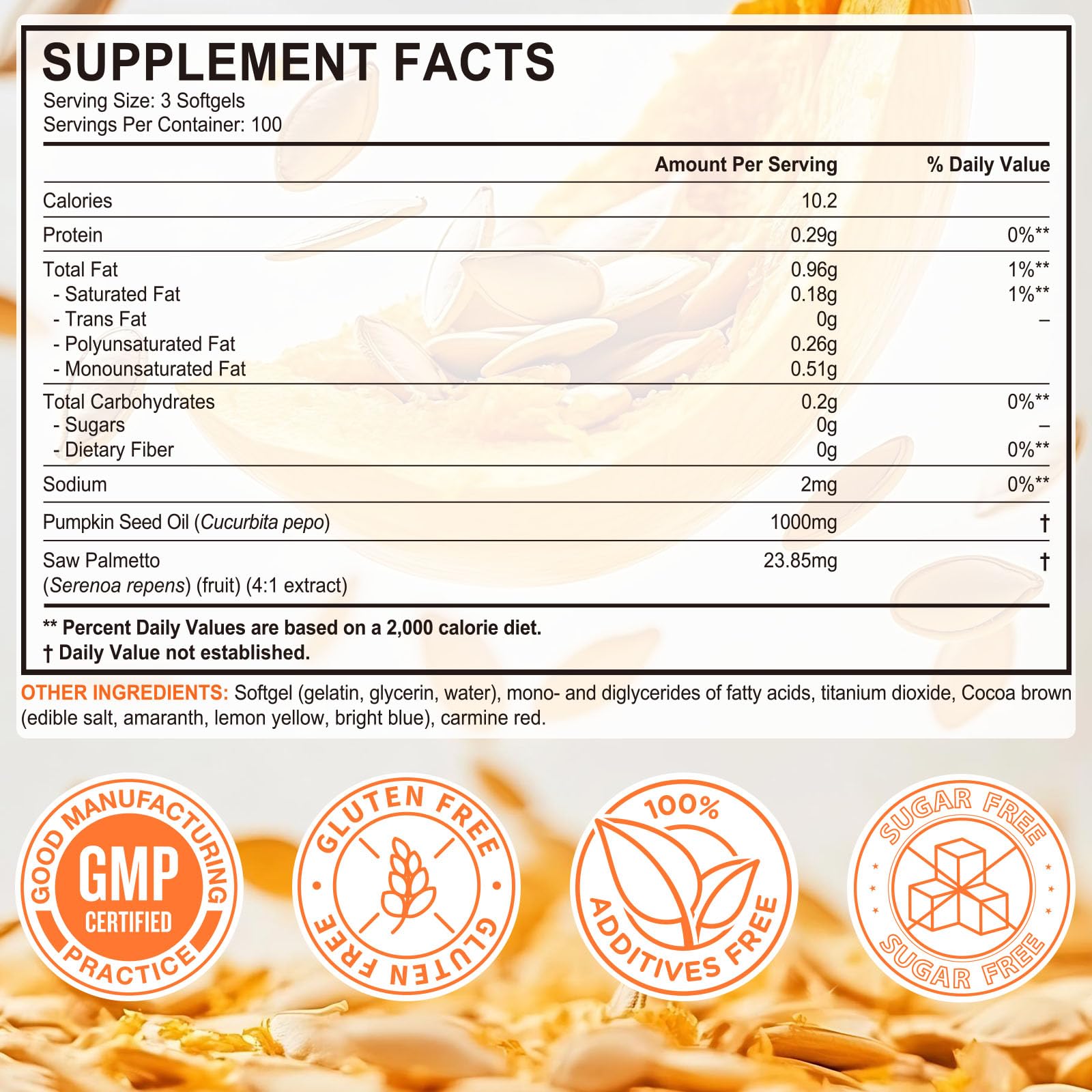 Xaarty pression froide huile courge palmetto: procédé sans chaleur préserve les nutriments.