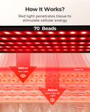 XASLA Tapis lumière rouge batterie 5000mAh sans fil pratique.