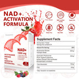 Ingrédients clés: nicotinamide riboside et resveratrol mis en avant.