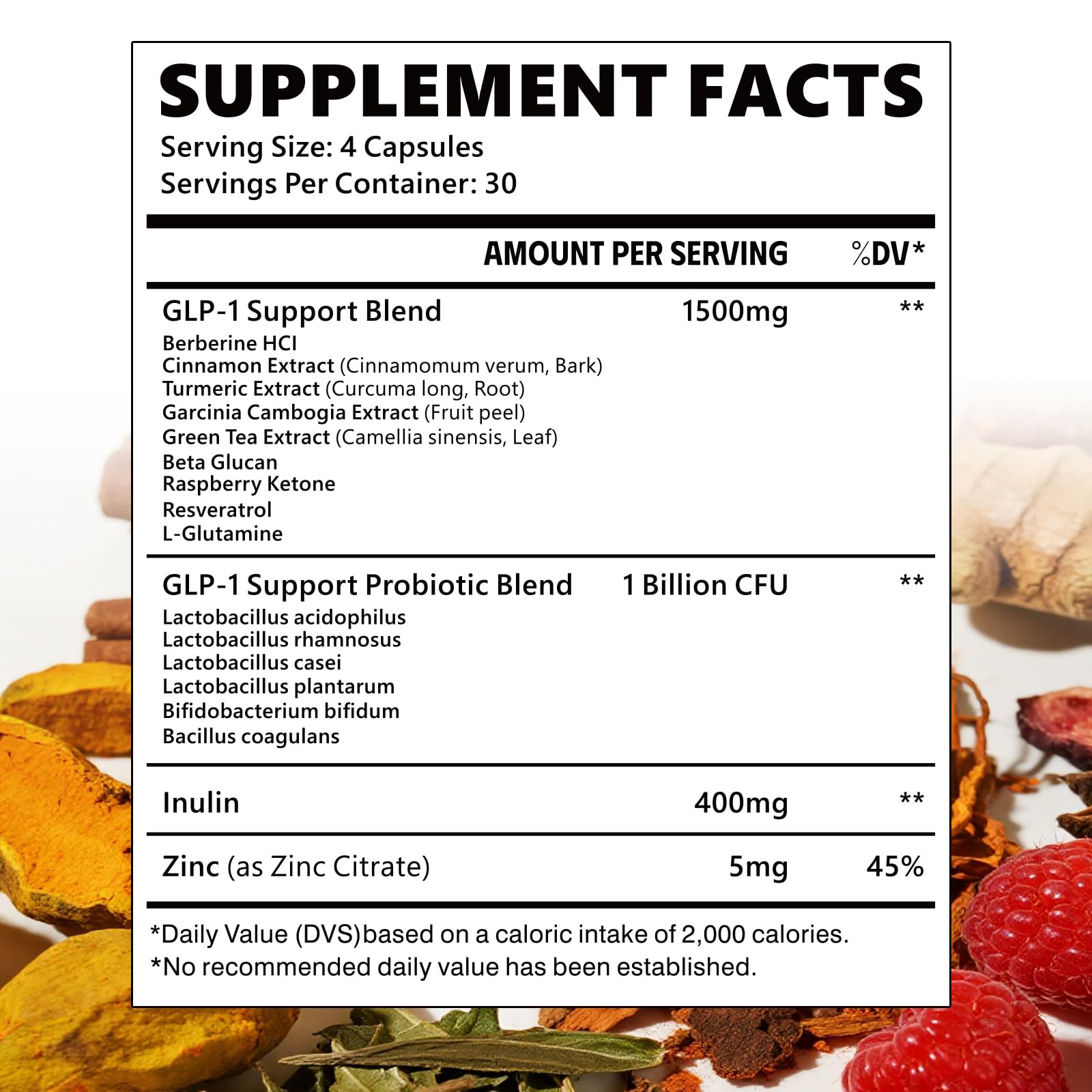 XIAAN GLP-1: ingrédients berberine et probiotiques, formulation ciblée pour le confort digestif.