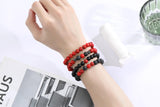 XIANNVXI bracelet rouge et noir 8mm – design durable et ajustable