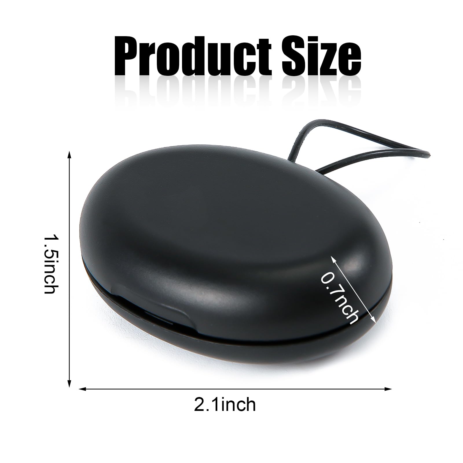XIHIRCD boîtier ABS noir robuste et durable pour bouchons d’oreille.