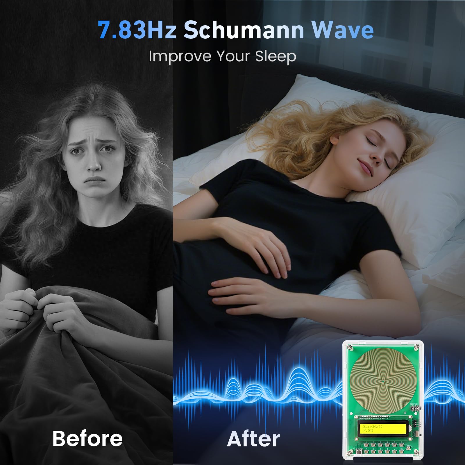 Générateur XIKDS Schumann 7,83 Hz utilisé pour la détente et le sommeil.