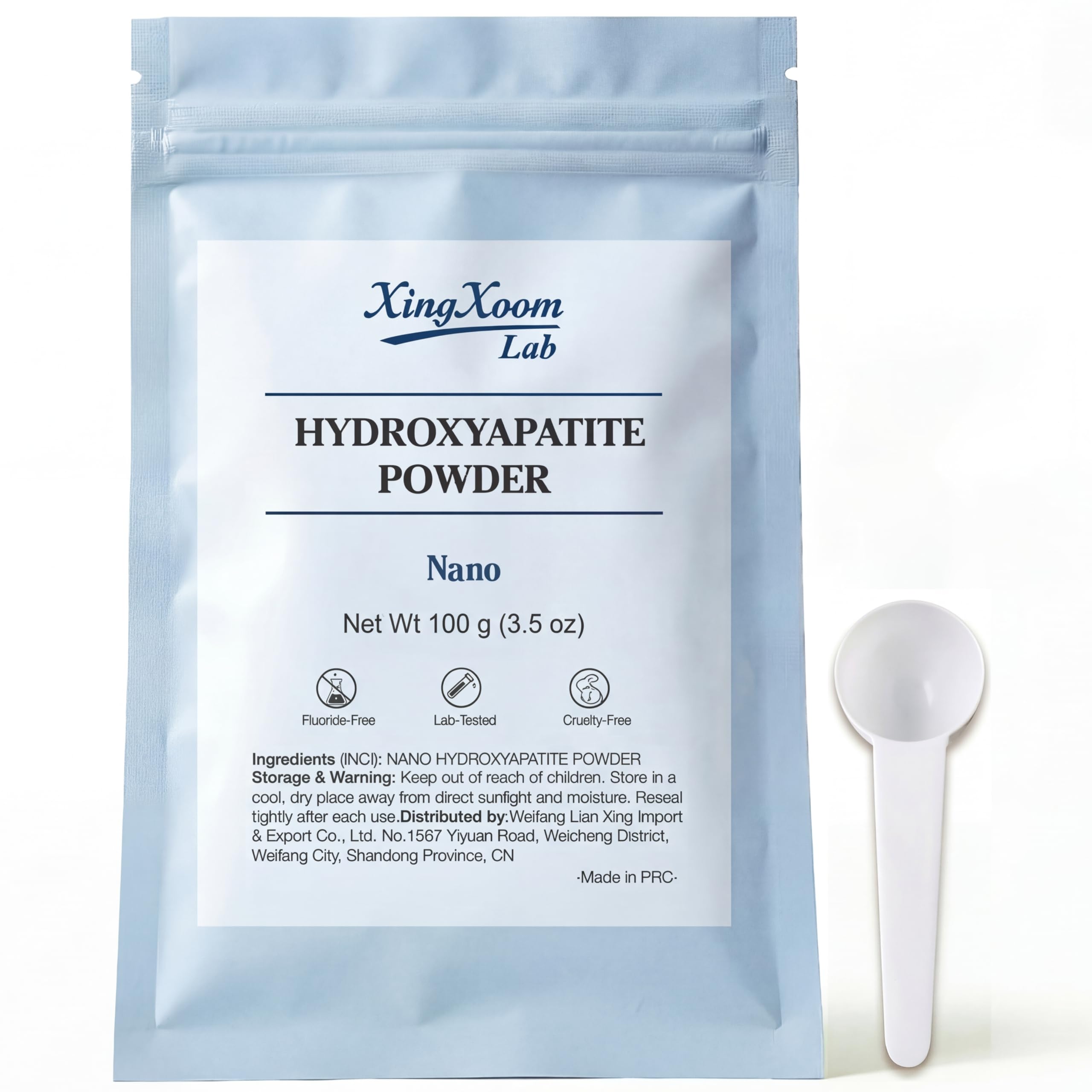 XingXoom Nano — poudre hydroxyapatite ultra-fine, application douce pour l'émail.